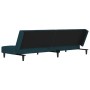 Sofá cama de 2 plazas con dos almohadas terciopelo azul de , Sofás - Ref: Foro24-375806, Precio: 227,29 €, Descuento: %