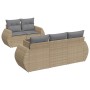 Garden sofa set with cushions 6 pieces beige synthetic rattan by , Garden sets - Ref: Foro24-3253436, Price: 520,29 €, Discou...