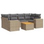 7-teiliges Gartensofa-Set und beigefarbene synthetische Rattankissen von , Gartensets - Ref: Foro24-3225345, Preis: 491,08 €,...