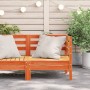 Corner garden sofa solid wax brown pine wood by , Modular outdoor sofas - Ref: Foro24-837981, Price: 53,31 €, Discount: %