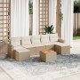 Gartensofa-Set mit beigen Kissen 8 Stück PE-Rattan von , Modulare Sofas für den Außenbereich - Ref: Foro24-3224252, Preis: 54...