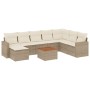 Set de sofás de jardín 9 pzas con cojines ratán sintético beige de , Sofás modulares de exterior - Ref: Foro24-3224259, Preci...