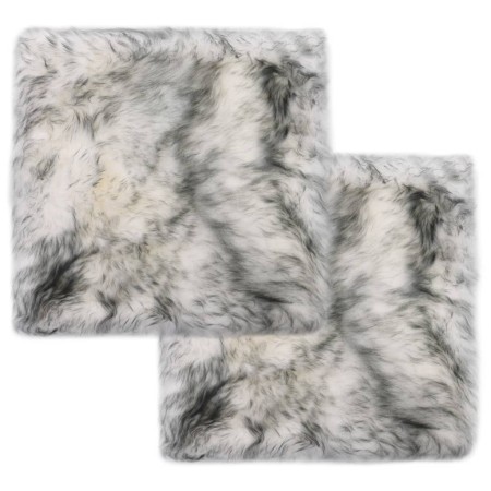 Chair cushions 2 pcs genuine sheepskin gray mix 40x40 cm by vidaXL, Cushions for chairs and sofas - Ref: Foro24-283889, Price...