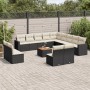 Set sofás de jardín 14 pzas con cojines ratán sintético negro de , Sofás modulares de exterior - Ref: Foro24-3224376, Precio:...