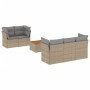 Garden sofa set with cushions 6 pieces beige synthetic rattan by , Garden sets - Ref: Foro24-3223483, Price: 391,99 €, Discou...