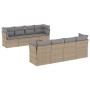 9-teiliges Gartensofa-Set mit beigen synthetischen Rattankissen von , Gartensets - Ref: Foro24-3223525, Preis: 568,99 €, Raba...