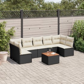 8-teiliges Gartensofa-Set und schwarze synthetische Rattankissen von , Gartensets - Ref: Foro24-3223571, Preis: 453,45 €, Rab...