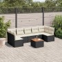 8-teiliges Gartensofa-Set und schwarze synthetische Rattankissen von , Gartensets - Ref: Foro24-3223571, Preis: 467,59 €, Rab...