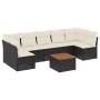 8-teiliges Gartensofa-Set und schwarze synthetische Rattankissen von , Gartensets - Ref: Foro24-3223571, Preis: 453,45 €, Rab...