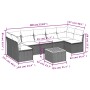 8-teiliges Gartensofa-Set und schwarze synthetische Rattankissen von , Gartensets - Ref: Foro24-3223571, Preis: 453,45 €, Rab...