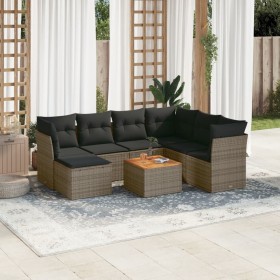 8-piece garden sofa set and gray synthetic rattan cushions by , Garden sets - Ref: Foro24-3223764, Price: 480,78 €, Discount: %