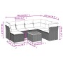 8-piece garden sofa set and gray synthetic rattan cushions by , Garden sets - Ref: Foro24-3223764, Price: 477,65 €, Discount: %