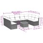 Gartensofa-Set 10-teilig mit schwarzen synthetischen Rattankissen von , Gartensets - Ref: Foro24-3223787, Preis: 549,01 €, Ra...