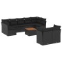 Gartensofa-Set 10-teilig mit schwarzen synthetischen Rattankissen von , Gartensets - Ref: Foro24-3223808, Preis: 566,70 €, Ra...