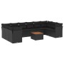 11-teiliges Gartensofa-Set und schwarze synthetische Rattankissen von , Gartensets - Ref: Foro24-3223829, Preis: 632,07 €, Ra...