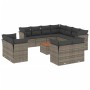 12-teiliges Gartensofa-Set mit grauen synthetischen Rattankissen von , Gartensets - Ref: Foro24-3223946, Preis: 834,99 €, Rab...