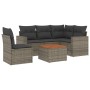 6-piece garden furniture set and gray synthetic rattan cushions by , Garden sets - Ref: Foro24-3224128, Price: 383,84 €, Disc...