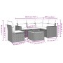 6-piece garden furniture set and gray synthetic rattan cushions by , Garden sets - Ref: Foro24-3224128, Price: 383,84 €, Disc...