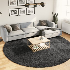 Moderner Langhaar-Shaggy-Teppich PAMPLONA Anthrazit Ø 280 cm von , Teppiche - Ref: Foro24-375205, Preis: 139,16 €, Rabatt: %