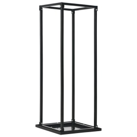 Firewood rack with black steel base 37x37x113 cm by vidaXL, Firewood bags and holders - Ref: Foro24-284702, Price: 48,99 €, D...