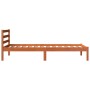 Wax brown solid pine wood bed frame 75x190 cm by , Beds and slatted bases - Ref: Foro24-844137, Price: 50,44 €, Discount: %