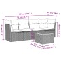 Garden sofa set with cushions 5 pieces beige synthetic rattan by , Garden sets - Ref: Foro24-3223476, Price: 310,80 €, Discou...