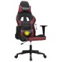 Schwarzer und weinroter Massage-Gaming-Stuhl aus Kunstleder von , Gaming-Stühle - Ref: Foro24-345452, Preis: 126,36 €, Rabatt: %