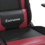 Silla gaming de masaje cuero sintético negro y rojo vino tinto de , Sillones para videojuegos - Ref: Foro24-345452, Precio: 1...