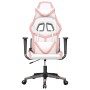 White and pink synthetic leather massage gaming chair by , Gaming chairs - Ref: Foro24-345431, Price: 128,85 €, Discount: %