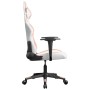 White and pink synthetic leather massage gaming chair by , Gaming chairs - Ref: Foro24-345431, Price: 128,85 €, Discount: %