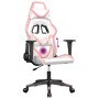 White and pink synthetic leather massage gaming chair by , Gaming chairs - Ref: Foro24-345431, Price: 128,85 €, Discount: %