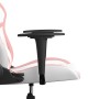 White and pink synthetic leather massage gaming chair by , Gaming chairs - Ref: Foro24-345431, Price: 128,85 €, Discount: %