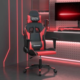 Black and red synthetic leather massage gaming chair by , Gaming chairs - Ref: Foro24-345446, Price: 126,99 €, Discount: %