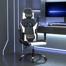 Silla gaming de masaje cuero sintético negro y blanco de , Sillones para videojuegos - Ref: Foro24-345450, Precio: 126,99 €, ...