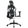 Schwarz-weißer Massage-Gaming-Stuhl aus Kunstleder von , Gaming-Stühle - Ref: Foro24-345450, Preis: 126,49 €, Rabatt: %