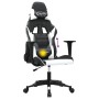 Schwarz-weißer Massage-Gaming-Stuhl aus Kunstleder von , Gaming-Stühle - Ref: Foro24-345450, Preis: 126,49 €, Rabatt: %