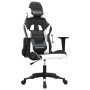 Schwarz-weißer Massage-Gaming-Stuhl aus Kunstleder von , Gaming-Stühle - Ref: Foro24-345450, Preis: 126,49 €, Rabatt: %