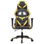 Black and gold synthetic leather massage gaming chair by , Gaming chairs - Ref: Foro24-345425, Price: 125,07 €, Discount: %