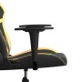 Black and gold synthetic leather massage gaming chair by , Gaming chairs - Ref: Foro24-345425, Price: 125,07 €, Discount: %