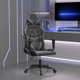 Silla gaming de masaje cuero sintético negro y gris de , Sillones para videojuegos - Ref: Foro24-345427, Precio: 123,99 €, De...