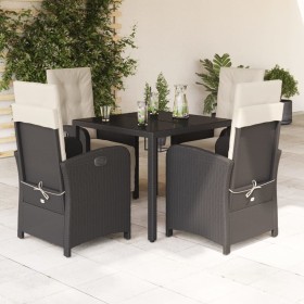 Set de muebles jardín 5 pzas con cojines ratán sintético negro de , Conjuntos de jardín - Ref: Foro24-3212451, Precio: 601,99...