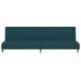 2 seater blue velvet sofa bed by , Sofas - Ref: Foro24-375873, Price: 229,99 €, Discount: %