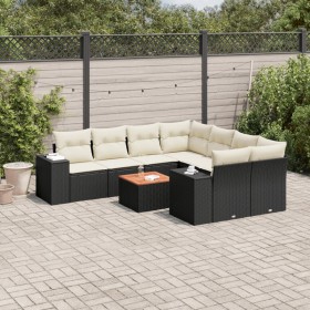 8-teiliges Gartensofa-Set und schwarze synthetische Rattankissen von , Gartensets - Ref: Foro24-3225370, Preis: 589,94 €, Rab...