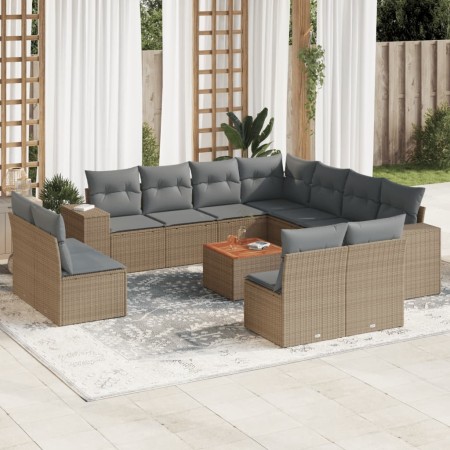 12-teiliges Gartensofa-Set und braune synthetische Rattankissen von , Gartensets - Ref: Foro24-3225506, Preis: 797,56 €, Raba...