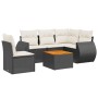 6-piece garden sofa set and black synthetic rattan cushions by , Garden sets - Ref: Foro24-3257337, Price: 392,58 €, Discount: %