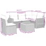 6-piece garden sofa set and black synthetic rattan cushions by , Garden sets - Ref: Foro24-3257337, Price: 392,58 €, Discount: %