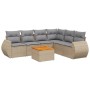 7-teiliges Gartensofa-Set und beigefarbene synthetische Rattankissen von , Gartensets - Ref: Foro24-3257354, Preis: 501,05 €,...