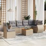 7-piece garden sofa set and beige synthetic rattan cushions by , Garden sets - Ref: Foro24-3257361, Price: 501,62 €, Discount: %