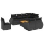 8-teiliges Gartensofa-Set und schwarze synthetische Rattankissen von , Gartensets - Ref: Foro24-3257427, Preis: 598,64 €, Rab...