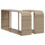 Storage shelves 2 units beige synthetic rattan by , Hangers and shelves - Ref: Foro24-366070, Price: 80,53 €, Discount: %